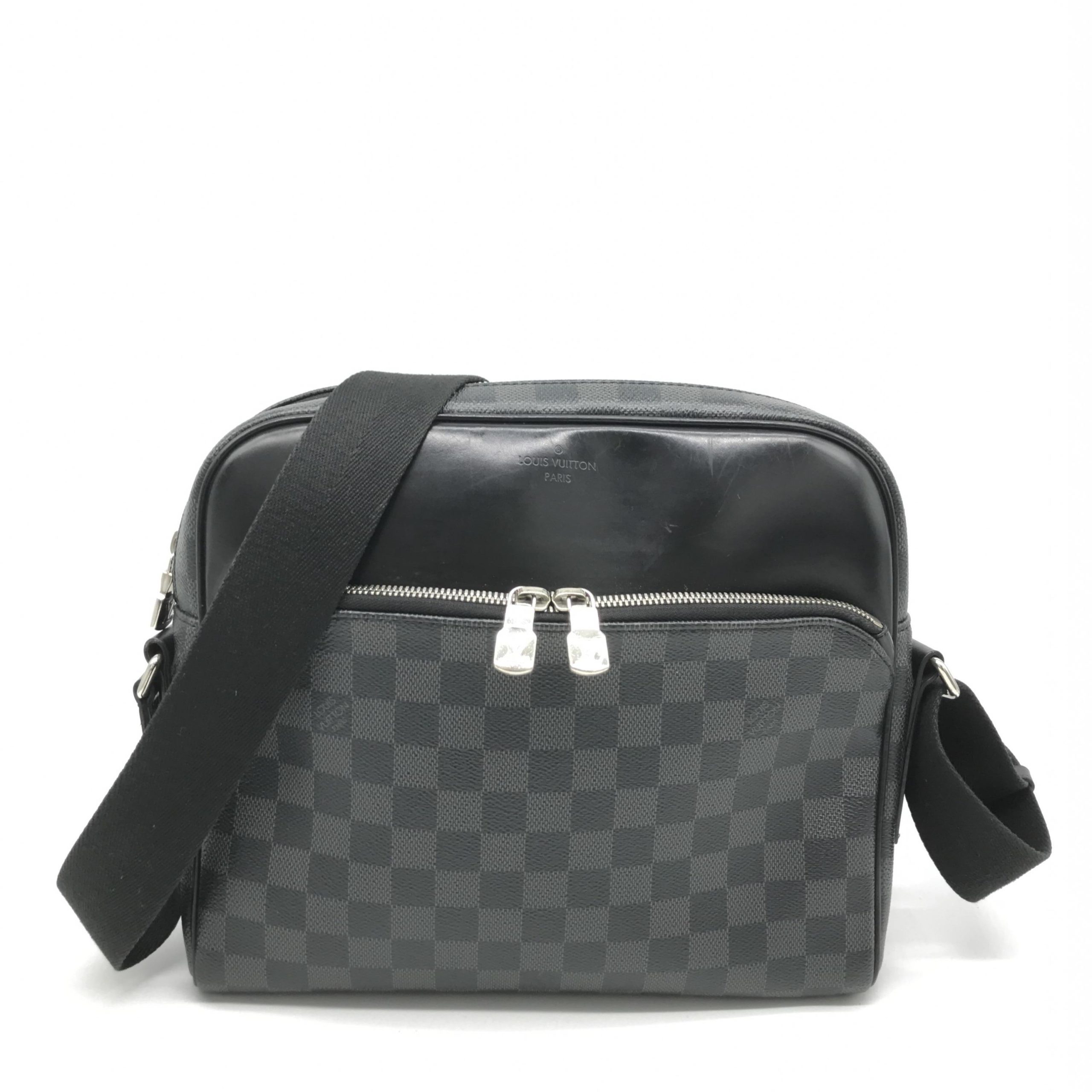 Louis Vuitton Dayton Reporter Bag Damier Graphite PM Black