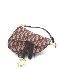 Christian Dior - Oblique Saddle Bag Burgundy Mini