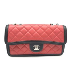 Chanel - Tricolor Quilted Lambskin Medium Graphic Flap Bag