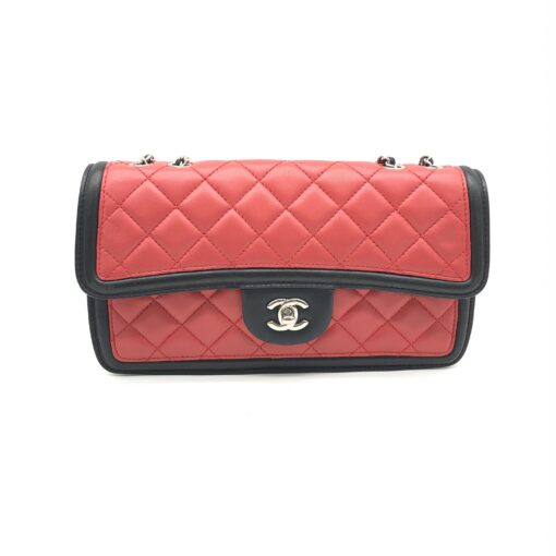Chanel - Tricolor Quilted Lambskin Medium Graphic Flap Bag