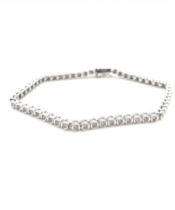 No brand - Tennis bracelet, Platinum, 17cm