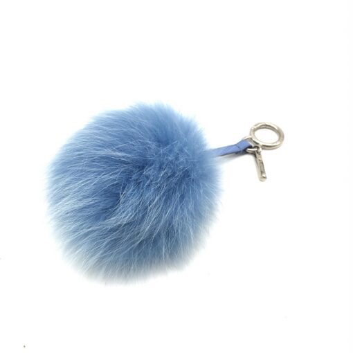Fendi - Light blue faux fur bag charm