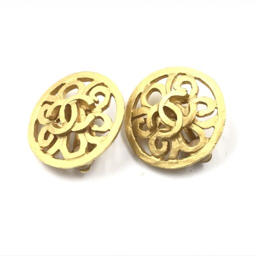 Chanel - CC clip-on earrings, Gold Plated