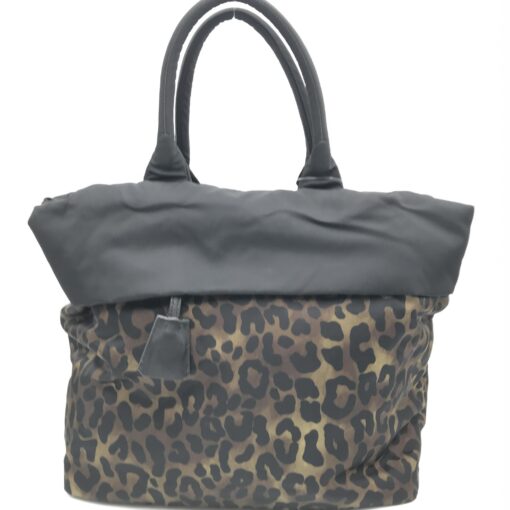 Prada - Leopard Print Reversible Nylon Tote Bag