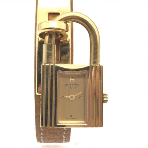 Hermès - Kelly Gold Dial Watch, Quartz, Waterproof, GP/Leather