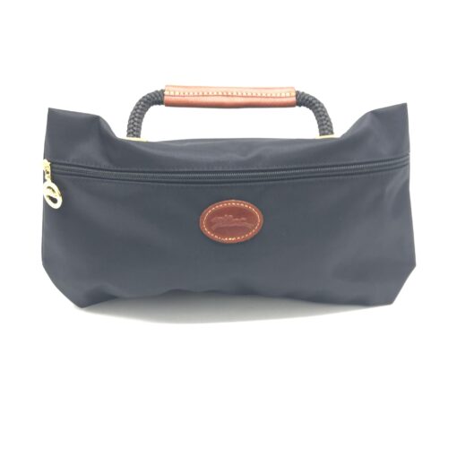 Longchamp - Nylon Cosmetic Bag With Leather Handle