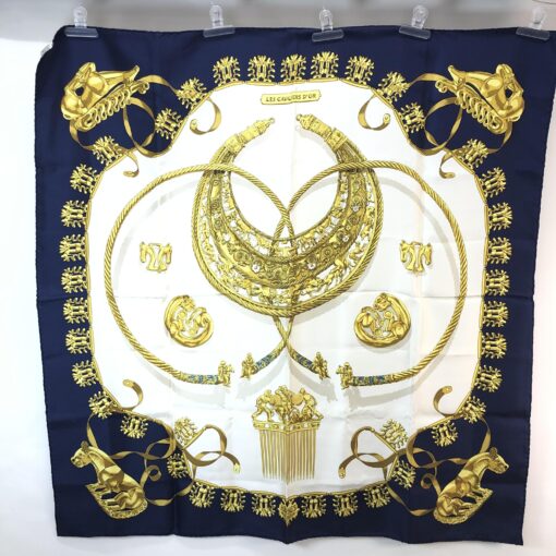 Hermès - Les Cavaliers D'Or Silk Scarf
