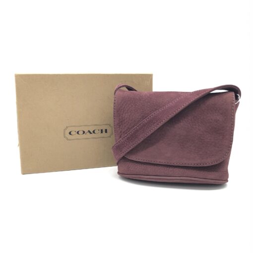 Coach - Burgundy leather crossbody bag