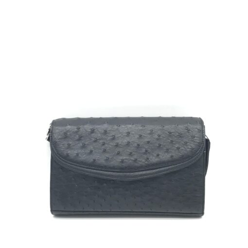 No brand - Black Ostrich Leather Bag