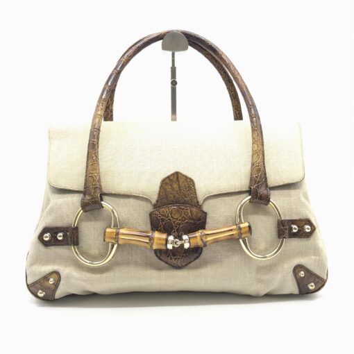 Gucci - Horsebit Croco and Canvas