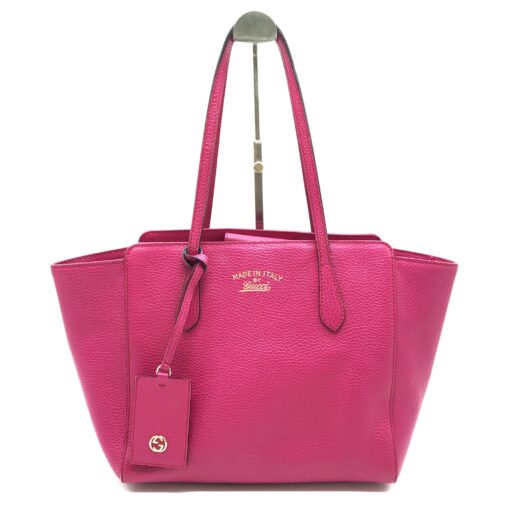 Gucci - Pink Swing Leather Tote Bag