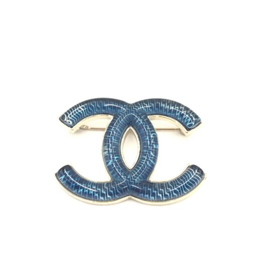 Chanel - CC Brooch With Enamel