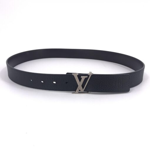 Louis Vuitton - Black leather belt with LV buckle