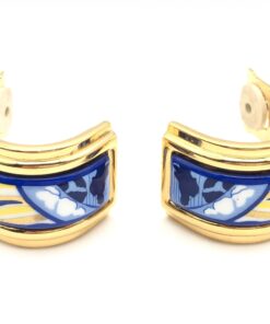 Hermès - Enamel earrings, GP