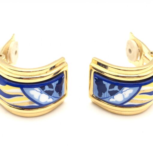Hermès - Enamel earrings, GP