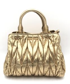 Miu Miu - Gold Matelassé handbag