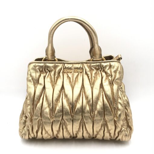 Miu Miu - Gold Matelassé handbag