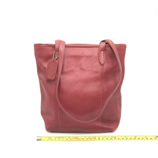 Coach - red leather tote handbag