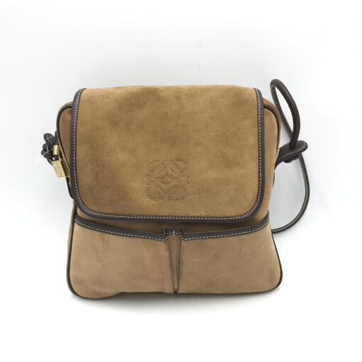 Loewe - Suede Anagram shoulder bag