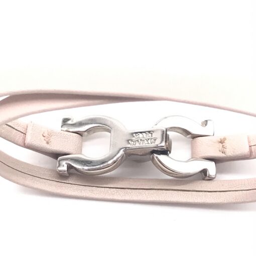Salvatore Ferragamo - Gancini Bracelet, Pink leather - Image 10