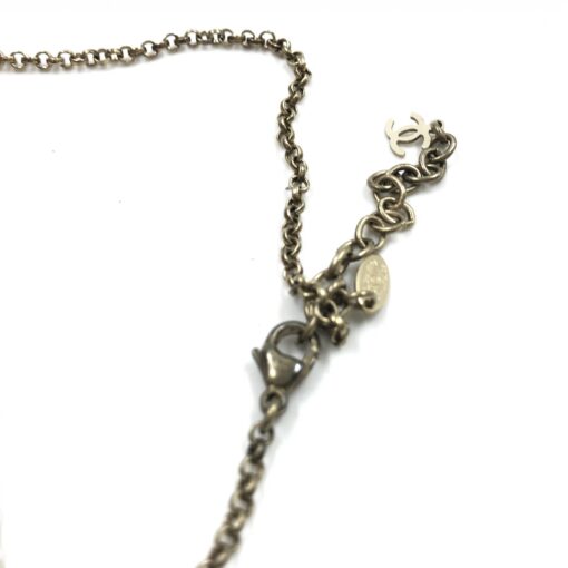 Chanel - Coco Mark Mademoiselle Camellia Flower Round Hologram Black Necklace - Image 10