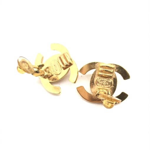 Chanel - Gold PLated CC Turnlock Clip-On Earrings - Image 10