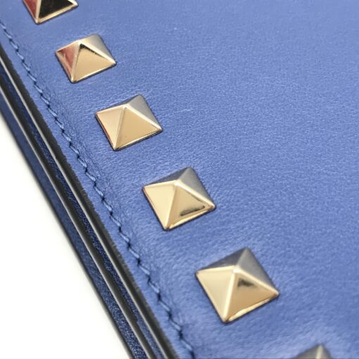 Valentino Garavani - Blue leather wallet with metal studs - Image 10