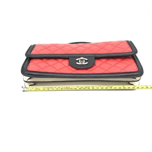 Chanel - Tricolor Quilted Lambskin Medium Graphic Flap Bag - Image 11