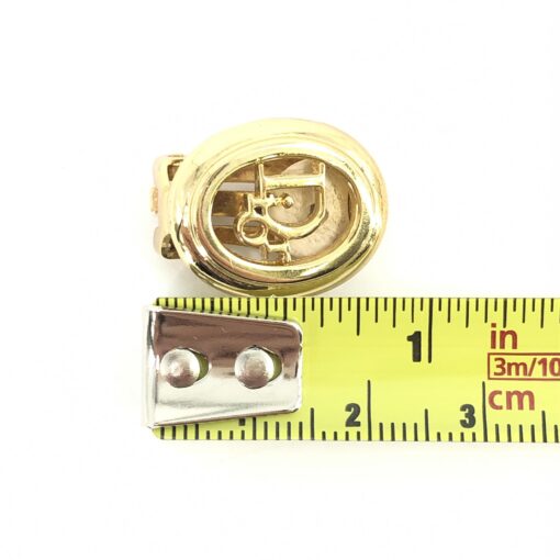 Christian Dior - gold tone logo clip-on earrings - Image 11