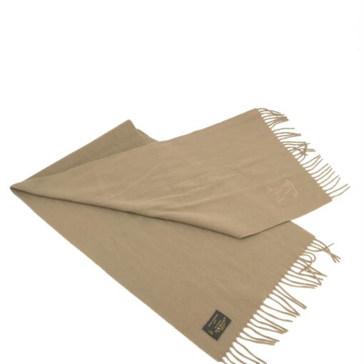 Louis Vuitton - Beige cashmere scarf with logo - Image 11