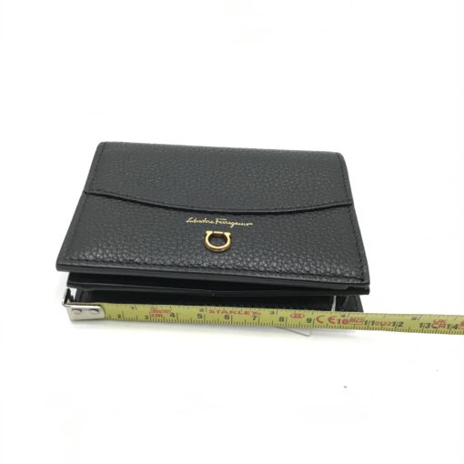 Salvatore Ferragamo -  Gancini Bi-Fold Wallet Black - Image 11