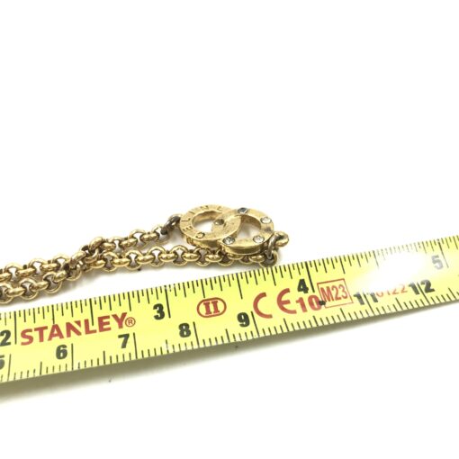Celine - Gold Plated Chain Bracelet With Logo Charm - Image 11