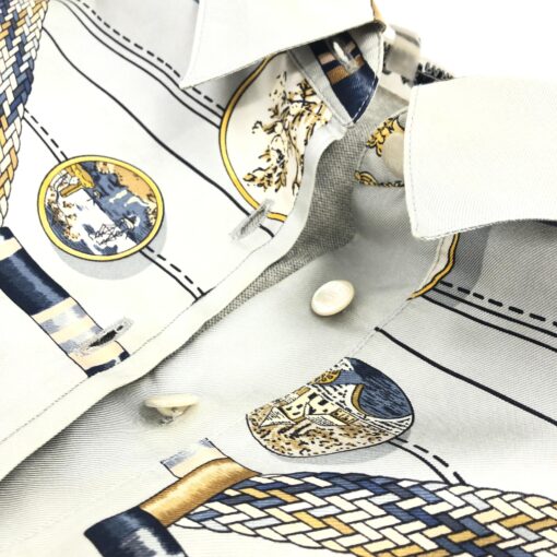 Hermès - Silk Shirt With Colorful Print Design - Image 11