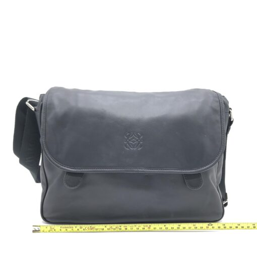 Loewe - Black Leather Messenger Bag - Image 11