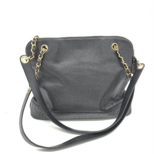 Chanel - Triple CC Chain Tote Black Caviar Gold - Image 2