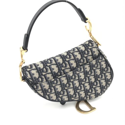 Christian Dior - Navy Canvas Saddle Bag - Image 2