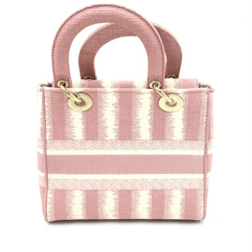 Christian Dior - Pink Canvas Medium Lady D-Lite Bag - Image 2
