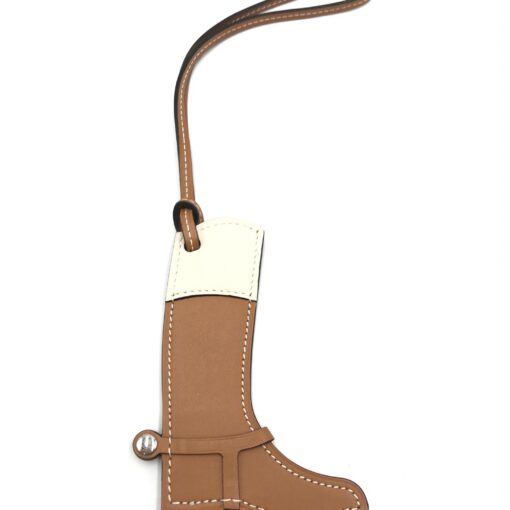 Hermès - long boot leather bag charm - Image 2