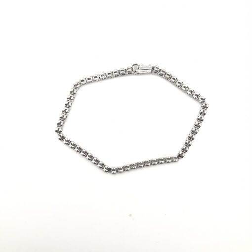No brand - Tennis bracelet, Platinum, 17cm - Image 2
