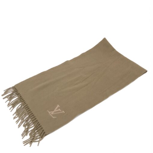 Louis Vuitton - Beige cashmere scarf with logo - Image 2