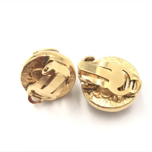 Chanel - Faux Pearl Signature Clip-On Earrings - Image 2