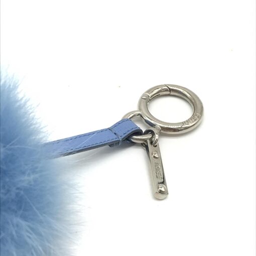Fendi - Light blue faux fur bag charm - Image 2