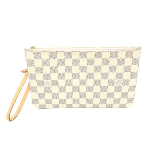 Louis Vuitton - Neverfull Pochette Damier Azur Rose Ballerine - Image 2