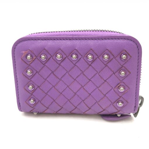 Bottega Veneta - Purple studded zip-around coin purse - Image 2