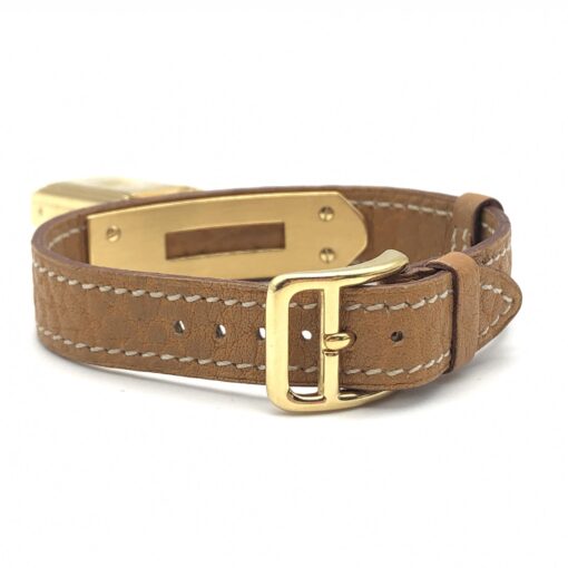 Hermès - Kelly Gold Dial Watch, Quartz, Waterproof, GP/Leather - Image 2