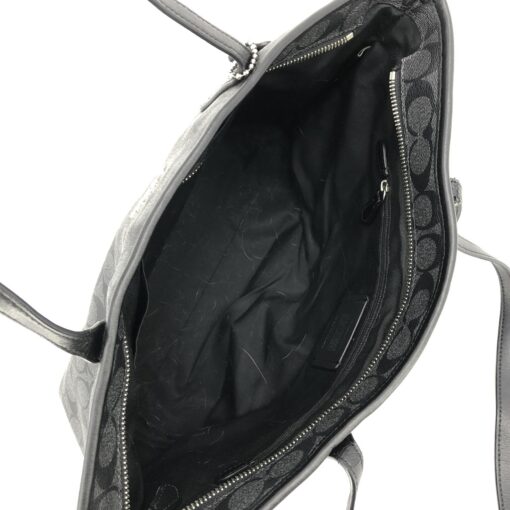 Coach - Black Tote, Leather - Image 2
