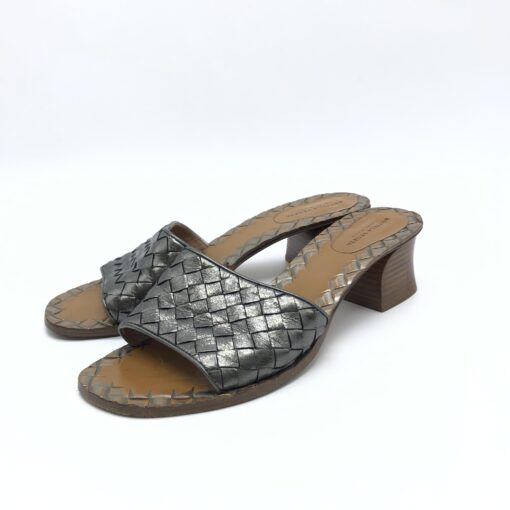 Bottega Veneta - Intrecciato Sandals in Metallic Color French Size 37 - Image 2