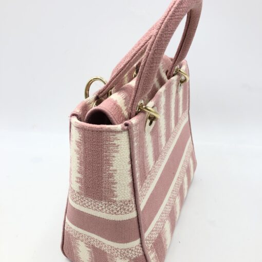 Christian Dior - Pink Canvas Medium Lady D-Lite Bag - Image 3
