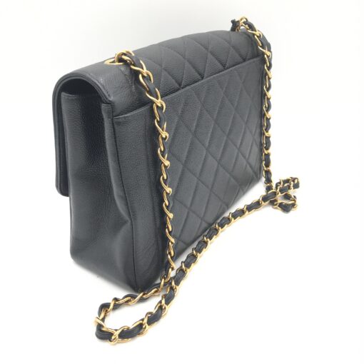 Chanel - Black Caviar Diana Flap Shoulder Bag - Image 3