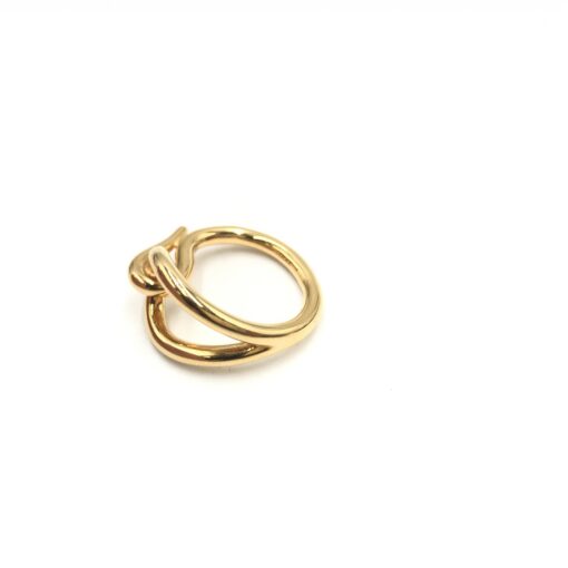 Hermès - Gold Plated Jumbo Scarf Ring - Image 3
